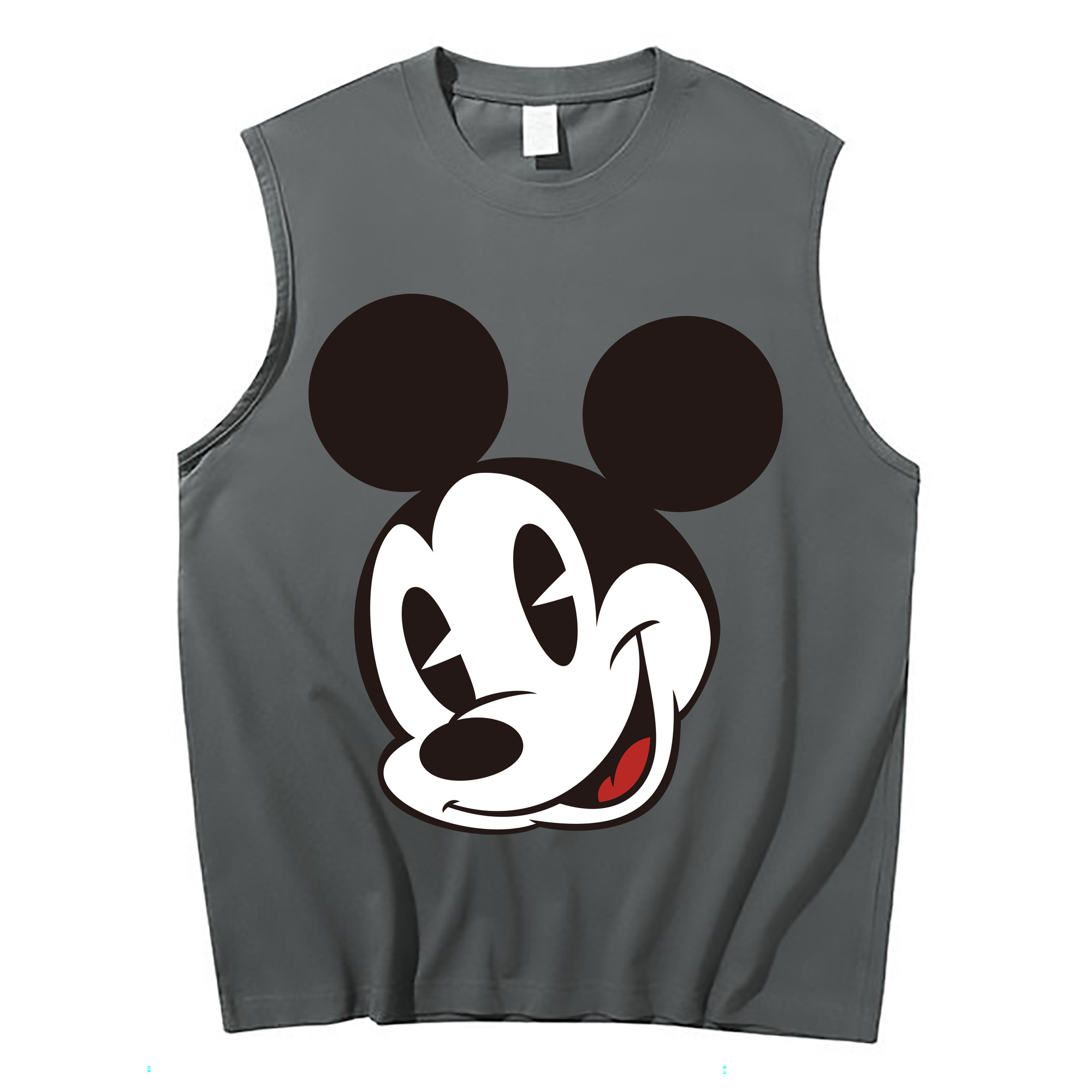 ミッキーマウス Mickey Mouse コットン100％タンクトップ（フロントプリント）